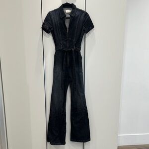 Alice + Olivia Black Denim Jumpsuit